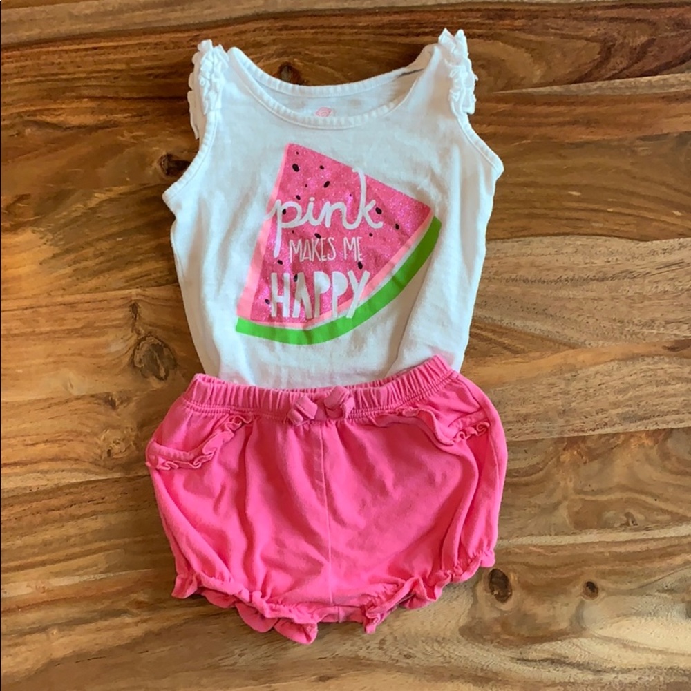 Okie dokie Cute Matching Summer Outfit 9 Months